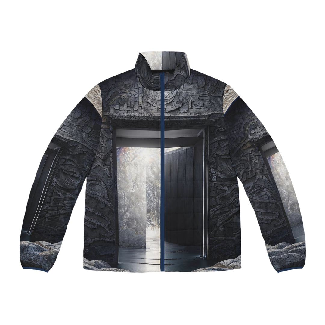 Ancient Gateway Contrast - Puffer Jacket - All Over Prints - g(0D·IO) - S - Dark blue zipper -