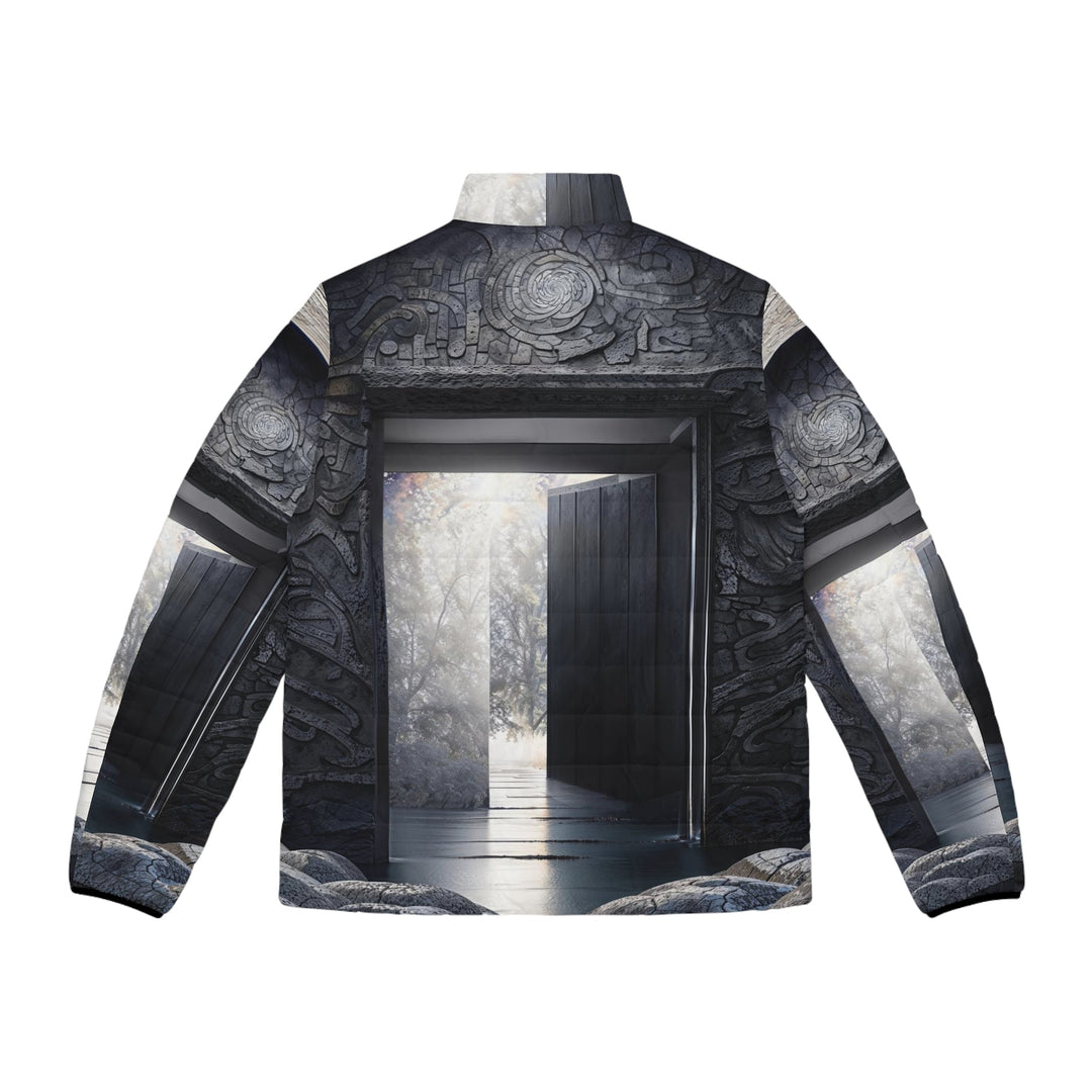 Ancient Gateway Contrast - Puffer Jacket - All Over Prints - g(0D·IO) - S - Black zipper -