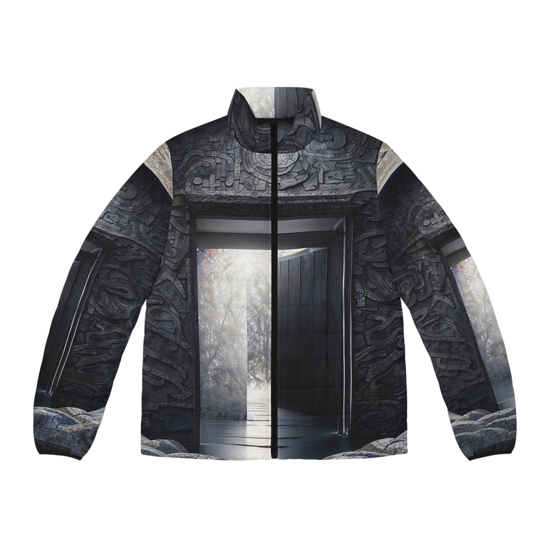 Ancient Gateway Contrast - Puffer Jacket - All Over Prints - g(0D·IO) - S - Black zipper -