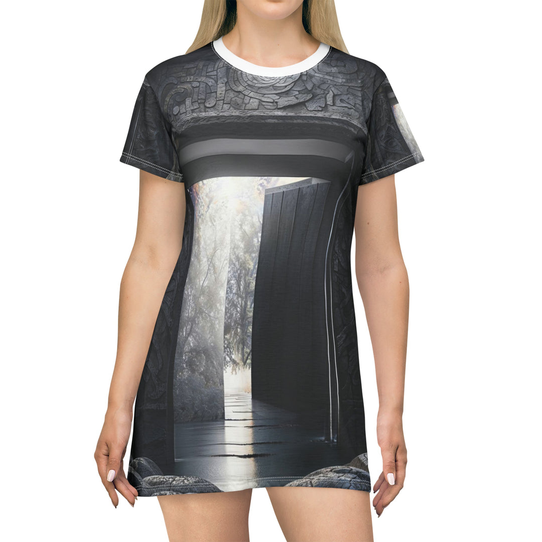 Ancient Gateway Contrast - T-Shirt Dress - All Over Prints - g(0D·IO) - XS - -