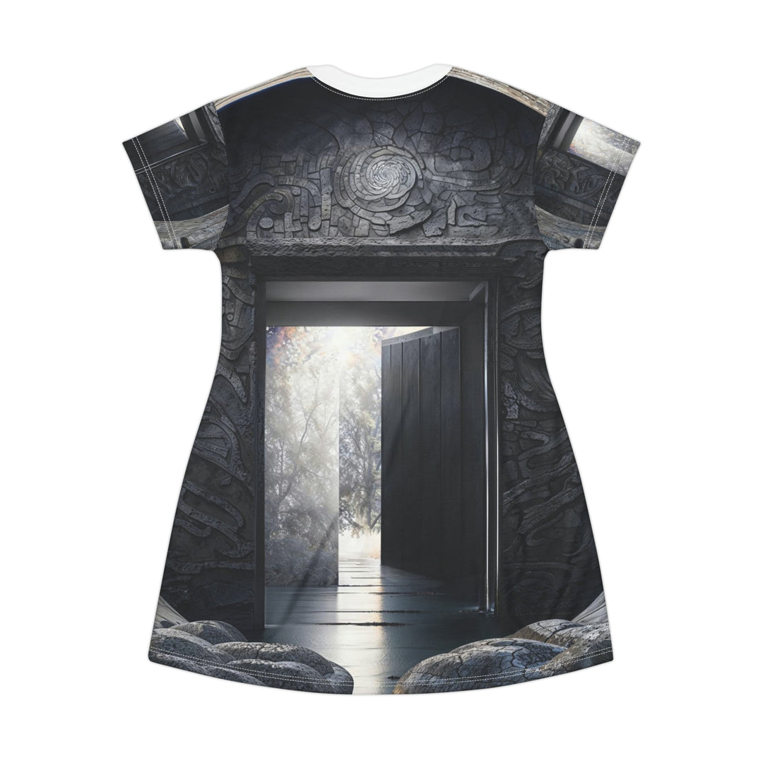 Ancient Gateway Contrast - T-Shirt Dress - All Over Prints - g(0D·IO) - XS - -