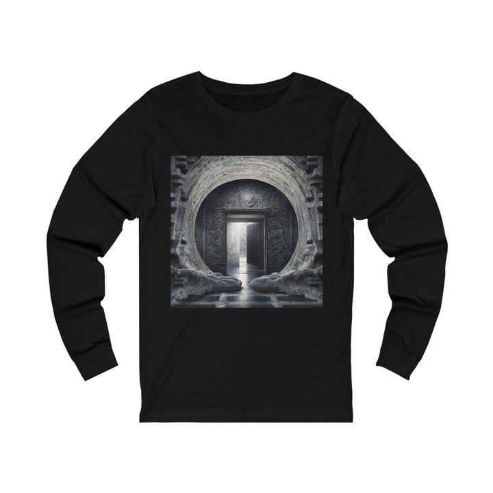 Ancient Gateway Contrast - Unisex Jersey Long Sleeve Tee - Long-sleeve - g(0D·IO) - S - Black -