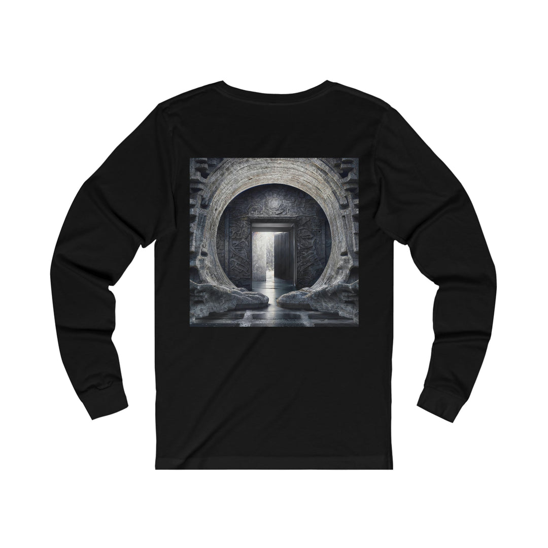 Ancient Gateway Contrast - Unisex Jersey Long Sleeve Tee - Long-sleeve - g(0D·IO) - S - Heather Forest -