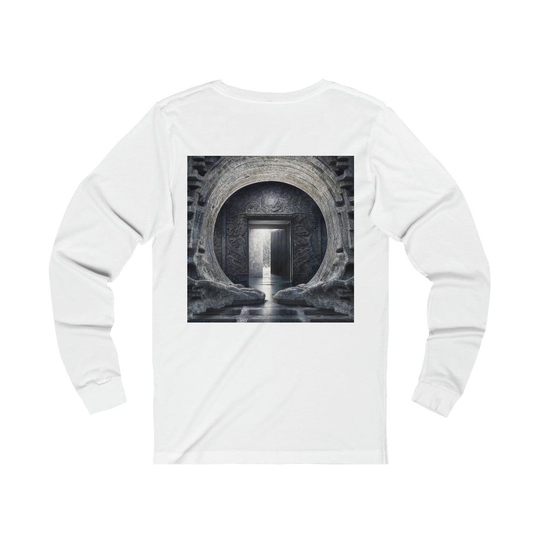 Ancient Gateway Contrast - Unisex Jersey Long Sleeve Tee - Long-sleeve - g(0D·IO) - S - Heather Forest -