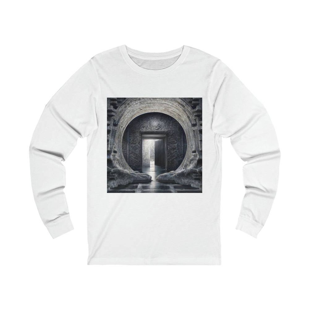 Ancient Gateway Contrast - Unisex Jersey Long Sleeve Tee - Long-sleeve - g(0D·IO) - S - White -