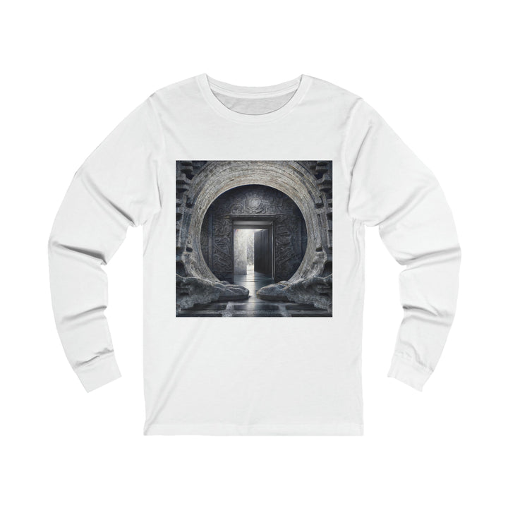 Ancient Gateway Contrast - Unisex Jersey Long Sleeve Tee - Long-sleeve - g(0D·IO) - S - White -