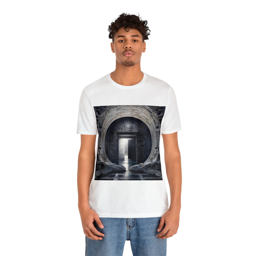 Ancient Gateway Contrast - Unisex Jersey Short Sleeve Tee - T-Shirt - g(0D·IO) - Black - S -
