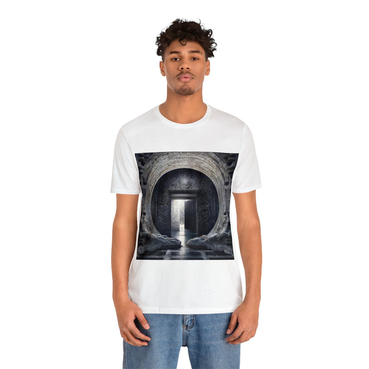 Ancient Gateway Contrast - Unisex Jersey Short Sleeve Tee - T-Shirt - g(0D·IO) - Black - S -