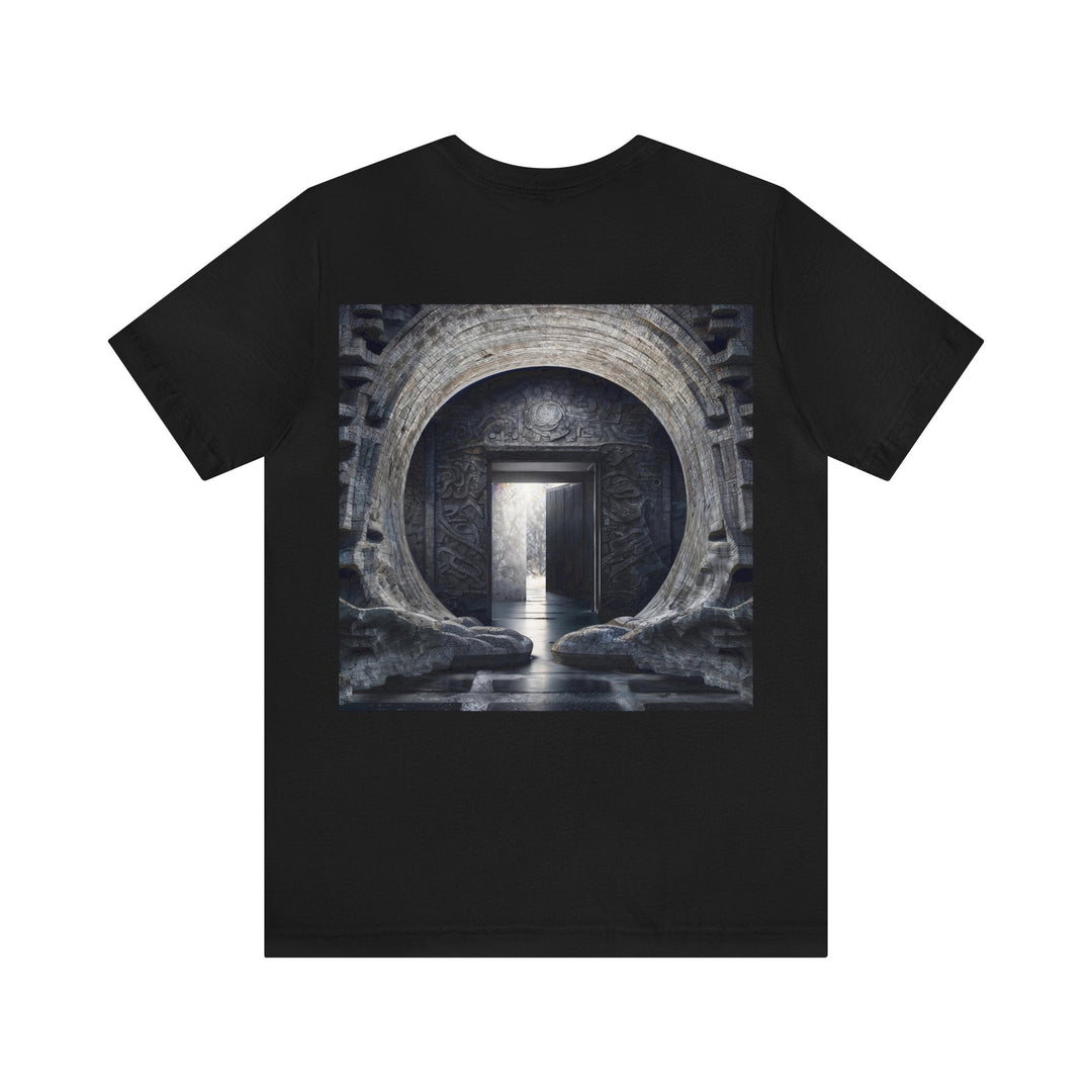 Ancient Gateway Contrast - Unisex Jersey Short Sleeve Tee - T-Shirt - g(0D·IO) - Black - S -