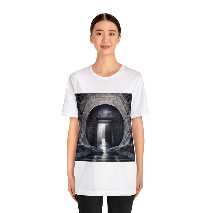 Ancient Gateway Contrast - Unisex Jersey Short Sleeve Tee - T-Shirt - g(0D·IO) - Black - S -