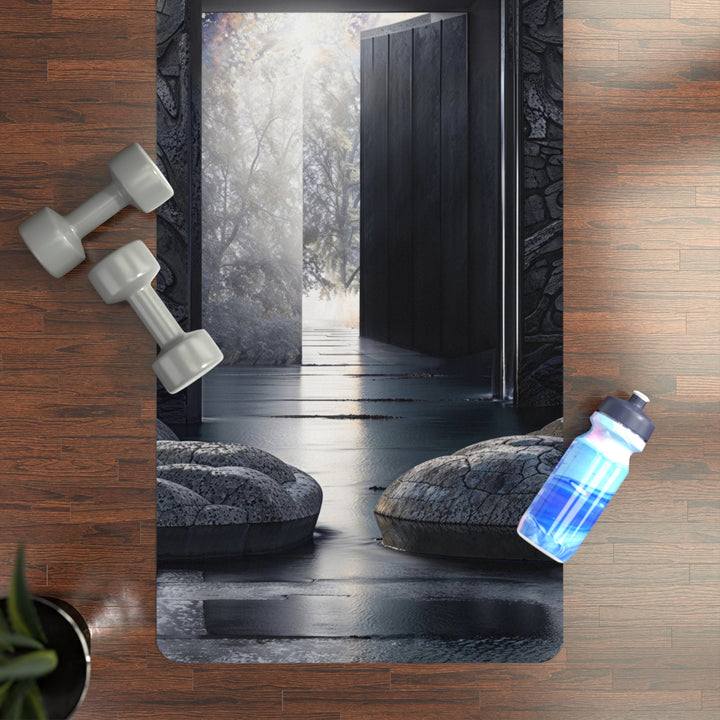 Ancient Gateway Contrast - Yoga Mat - Home Decor - g(0D·IO) - 24” x 68” - -
