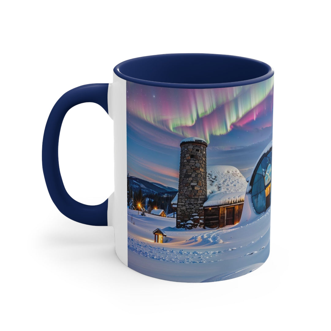 Auroral Arctic Abodes - Accent Coffee Mug - Mug - g(0D·IO) - Pink - 11oz -