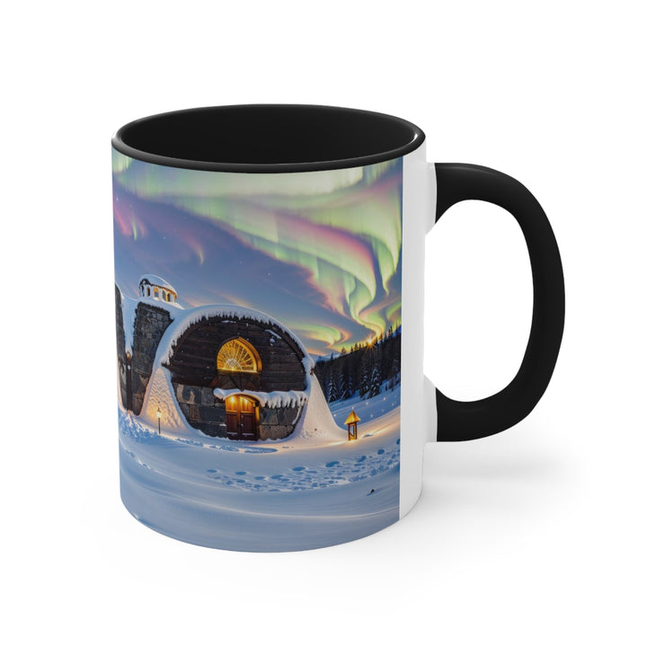 Auroral Arctic Abodes - Accent Coffee Mug - Mug - g(0D·IO) - Pink - 11oz -