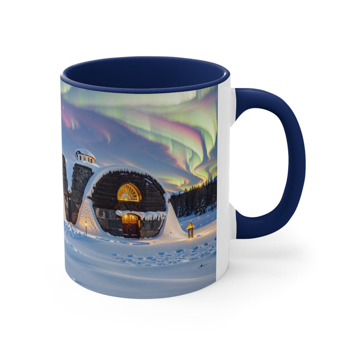 Auroral Arctic Abodes - Accent Coffee Mug - Mug - g(0D·IO) - Pink - 11oz -