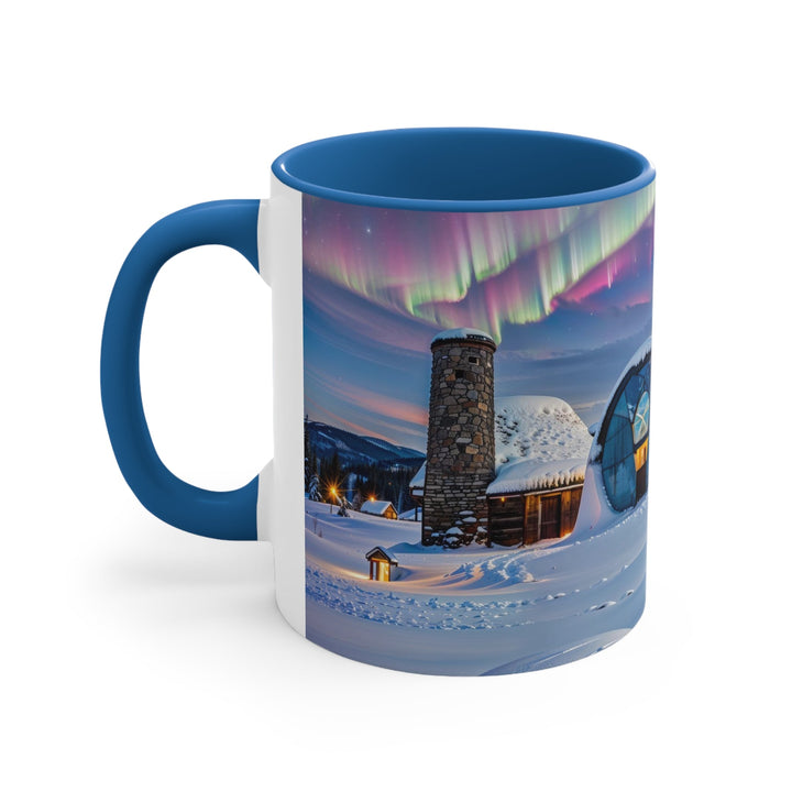 Auroral Arctic Abodes - Accent Coffee Mug - Mug - g(0D·IO) - Pink - 11oz -