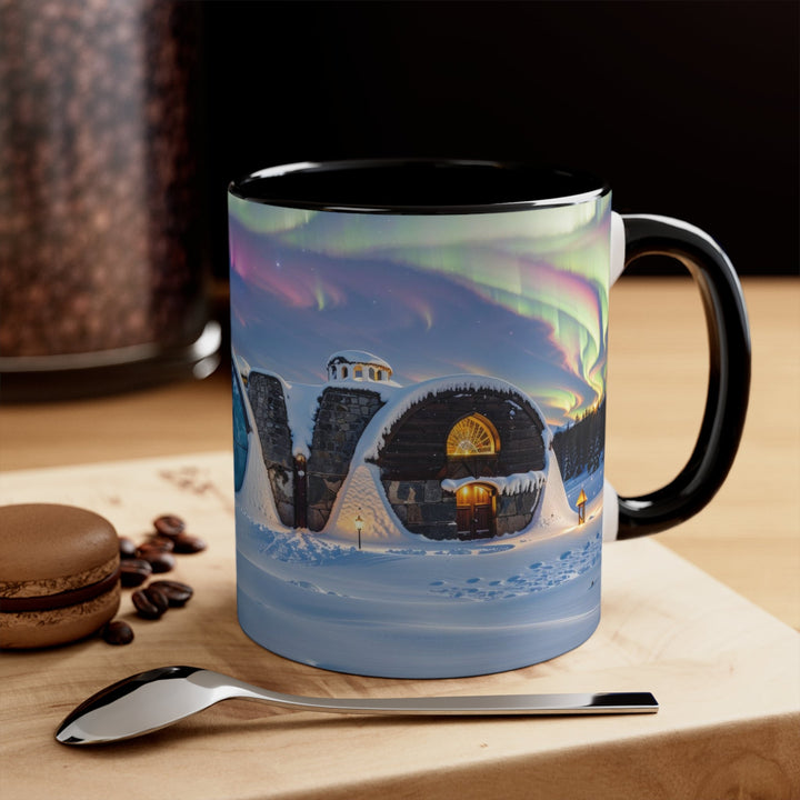 Auroral Arctic Abodes - Accent Coffee Mug - Mug - g(0D·IO) - Pink - 11oz -