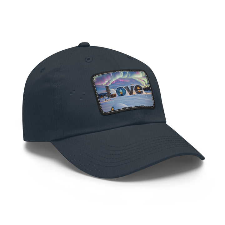 Auroral Arctic Abodes - Dad Hat - Hats - g(0D·IO) - White / Black patch - Rectangle - One size