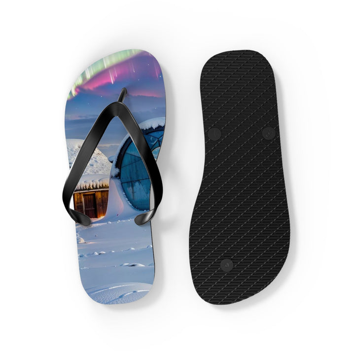 Auroral Arctic Abodes - Flip Flops - Shoes - g(0D·IO) - XL - Black sole -