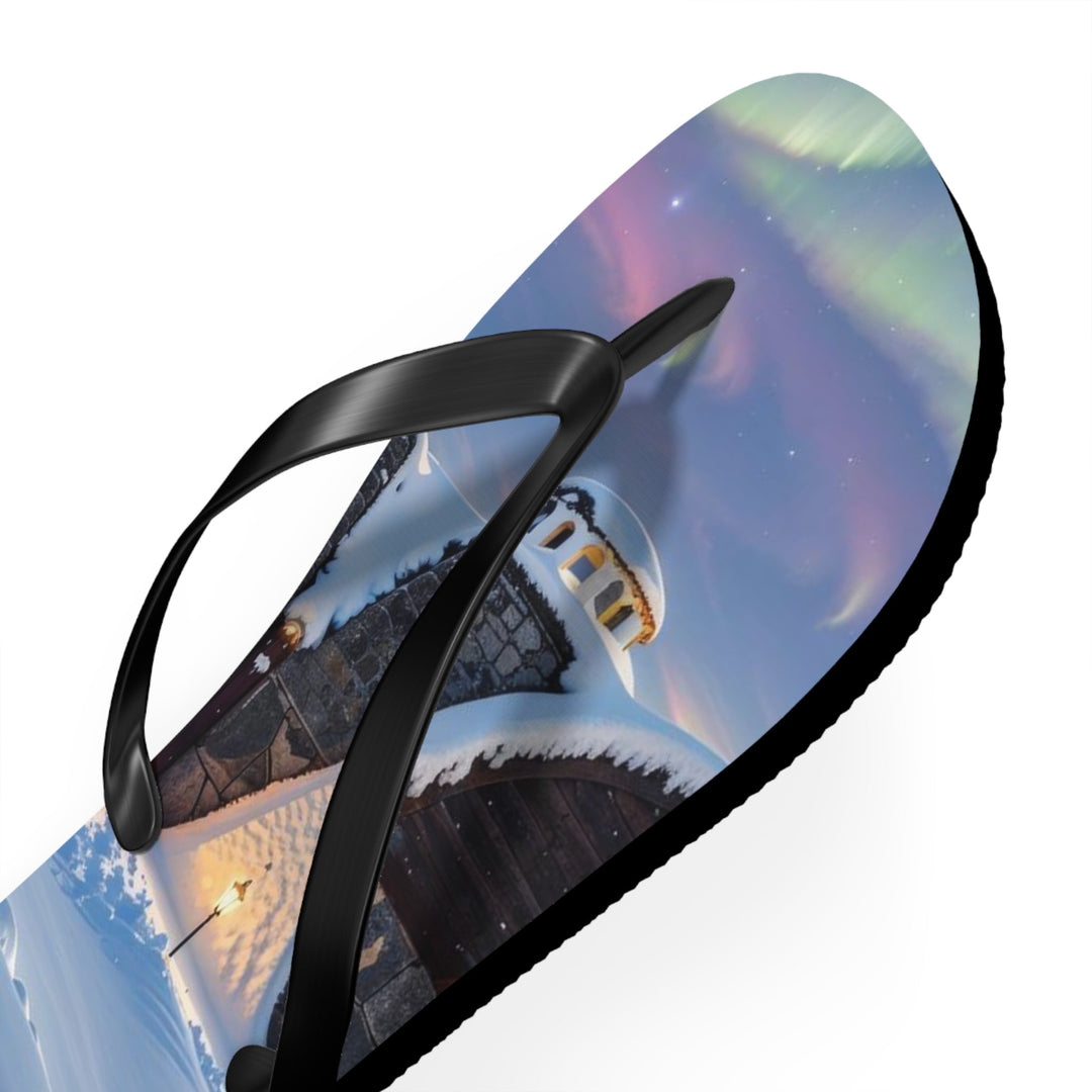 Auroral Arctic Abodes - Flip Flops - Shoes - g(0D·IO) - XL - Black sole -