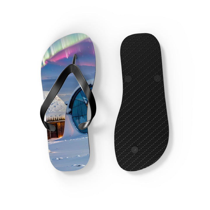 Auroral Arctic Abodes - Flip Flops - Shoes - g(0D·IO) - XL - Black sole -
