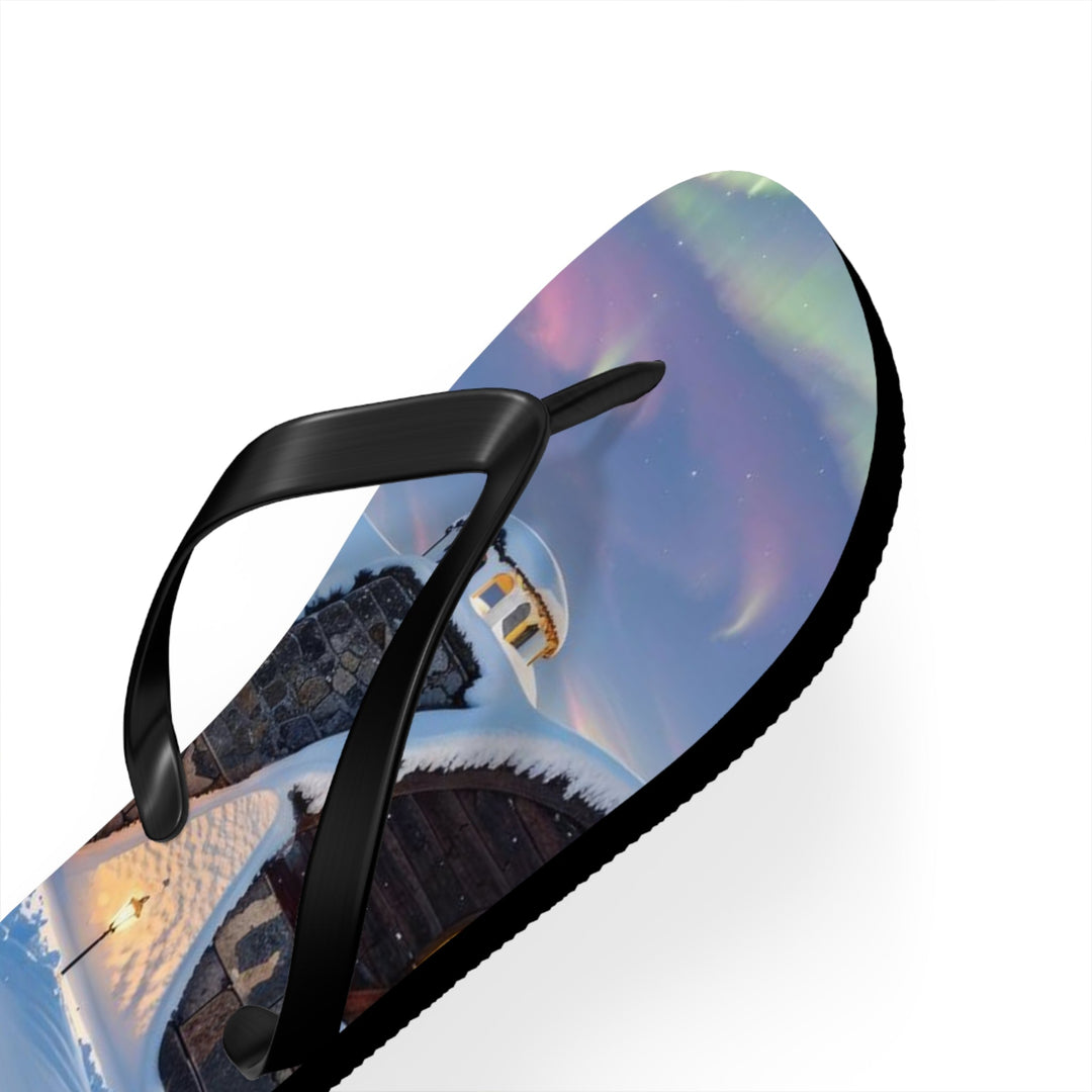 Auroral Arctic Abodes - Flip Flops - Shoes - g(0D·IO) - XL - Black sole -