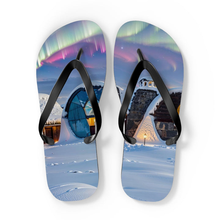 Auroral Arctic Abodes - Flip Flops - Shoes - g(0D·IO) - XL - Black sole -