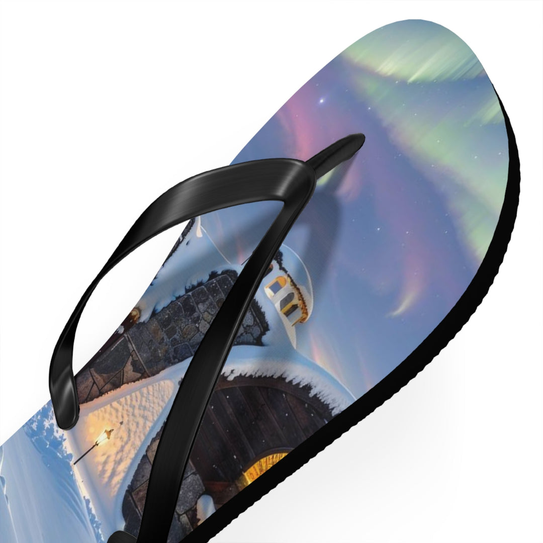 Auroral Arctic Abodes - Flip Flops - Shoes - g(0D·IO) - XL - Black sole -