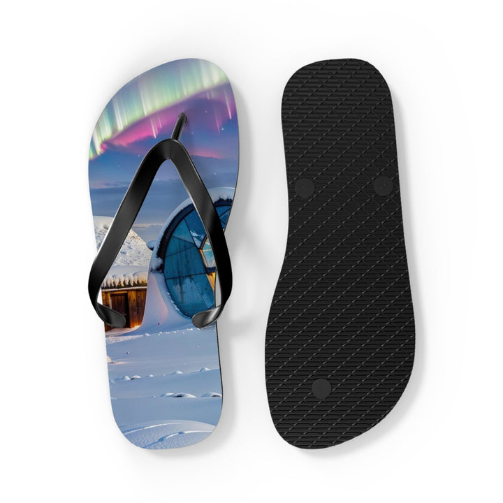 Auroral Arctic Abodes - Flip Flops - Shoes - g(0D·IO) - XL - Black sole -
