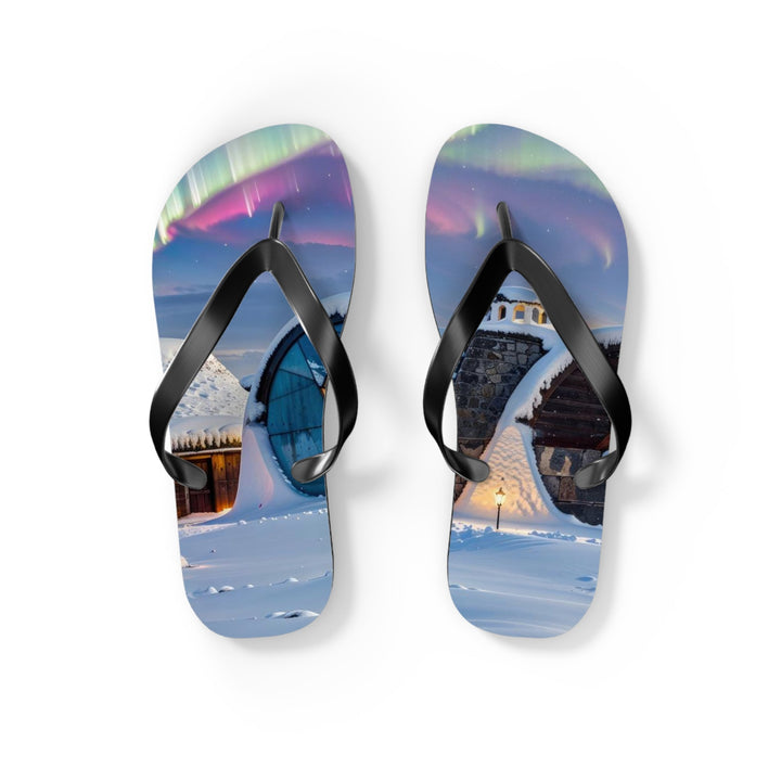Auroral Arctic Abodes - Flip Flops - Shoes - g(0D·IO) - S - Black sole -