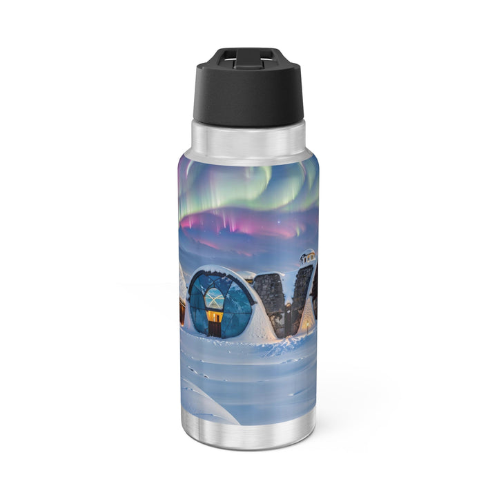 Auroral Arctic Abodes - Gator Tumbler 32oz - Mug - g(0D·IO) - Silver - 32oz -