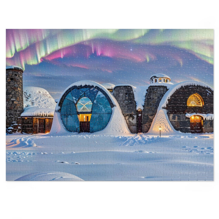 Auroral Arctic Abodes - Jigsaw Puzzle (100, 252, 500, 1000 pieces) - Puzzle - g(0D·IO) - 20.5" × 15" (500 pcs) - -