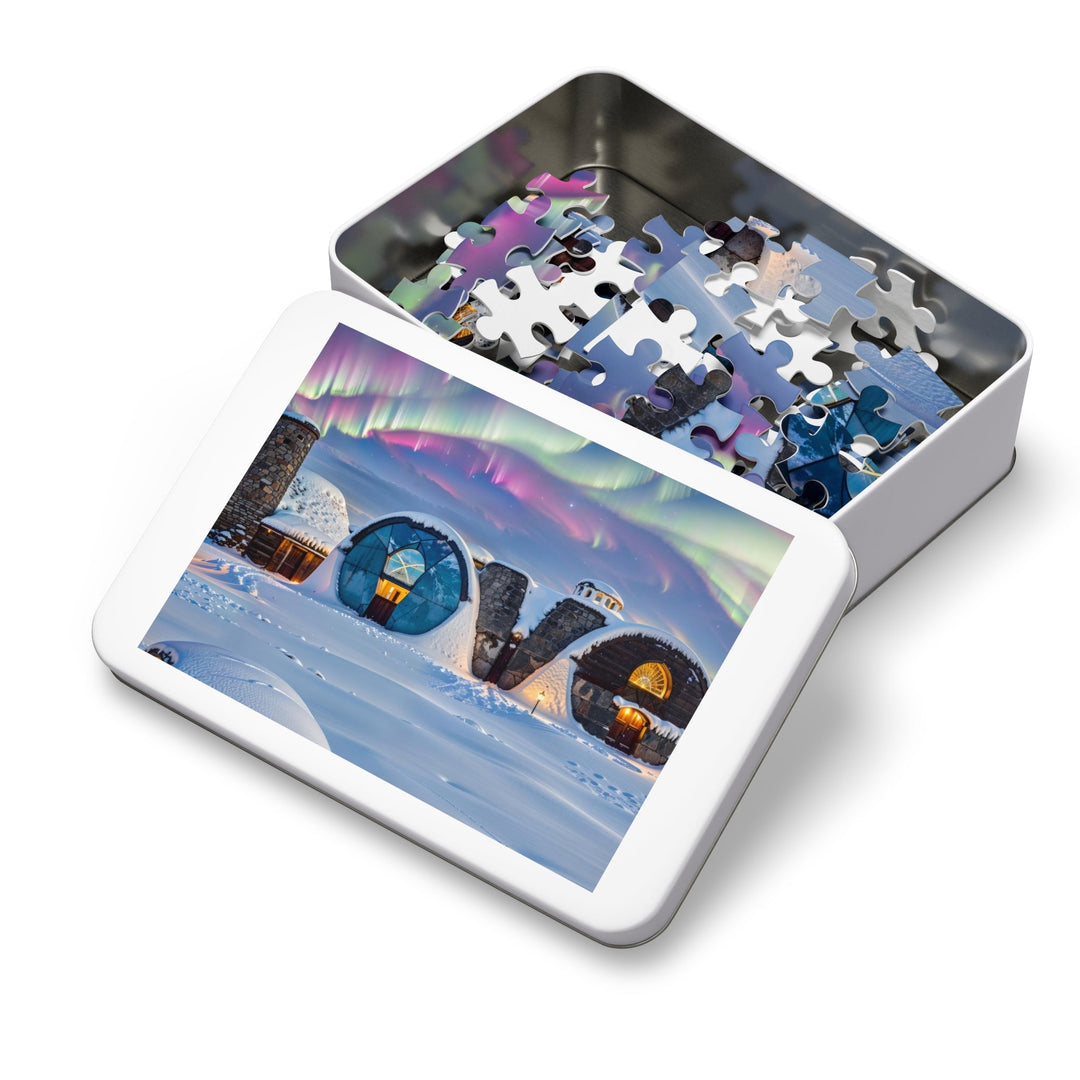 Auroral Arctic Abodes - Jigsaw Puzzle (100, 252, 500, 1000 pieces) - Puzzle - g(0D·IO) - 29.25" × 19.75" (1000 pcs) - -