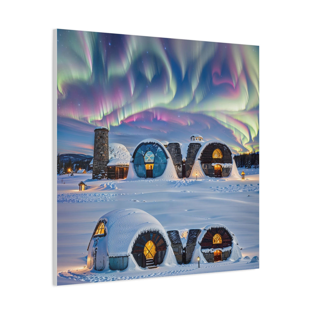 Auroral Arctic Abodes - Matte Canvas Print 1.25" - Canvas - g(0D·IO) - 36" x 36" - 1.25" -