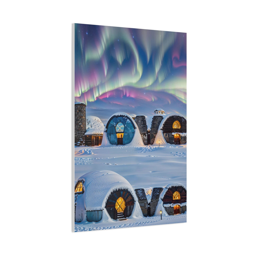 Auroral Arctic Abodes - Matte Canvas Print 1.25" - Canvas - g(0D·IO) - 36" x 36" - 1.25" -