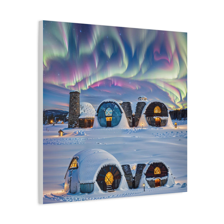 Auroral Arctic Abodes - Matte Canvas Print 1.25" - Canvas - g(0D·IO) - 36" x 36" - 1.25" -