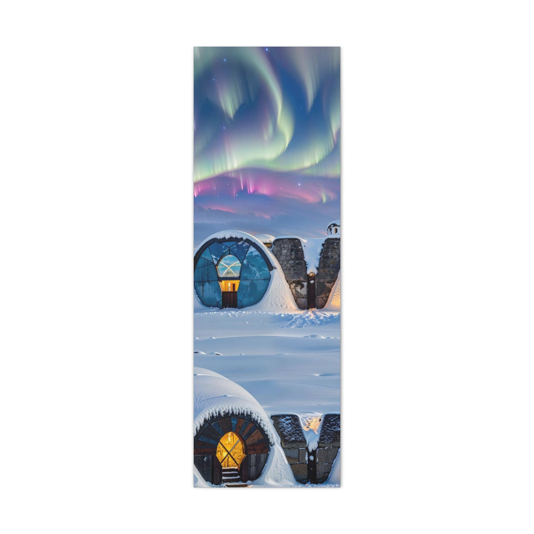 Auroral Arctic Abodes - Matte Canvas Print 1.25" - Canvas - g(0D·IO) - 16" x 48" (Vertical) - 1.25" -