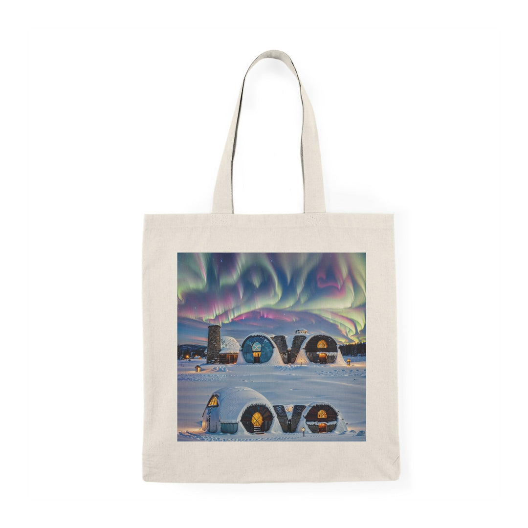 Auroral Arctic Abodes - Natural Tote Bag - Bags - g(0D·IO) - 15" x 16" - Natural -