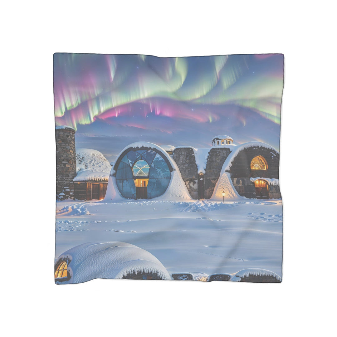 Auroral Arctic Abodes - Poly Scarf - Accessories - g(0D·IO) - Poly voile - 50" × 50" -