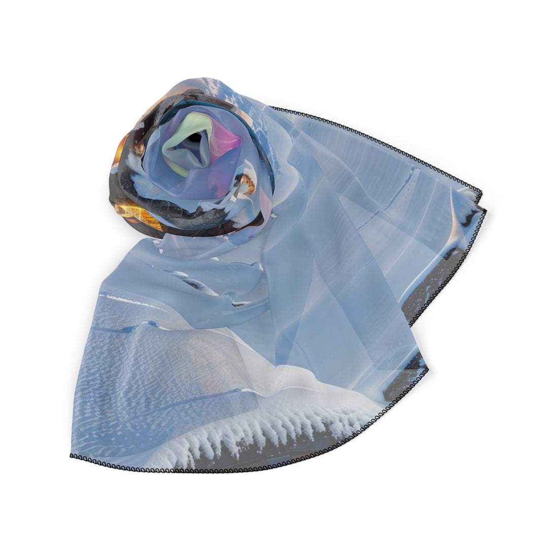 Auroral Arctic Abodes - Poly Scarf - Accessories - g(0D·IO) - Poly chiffon - 50" × 50" -