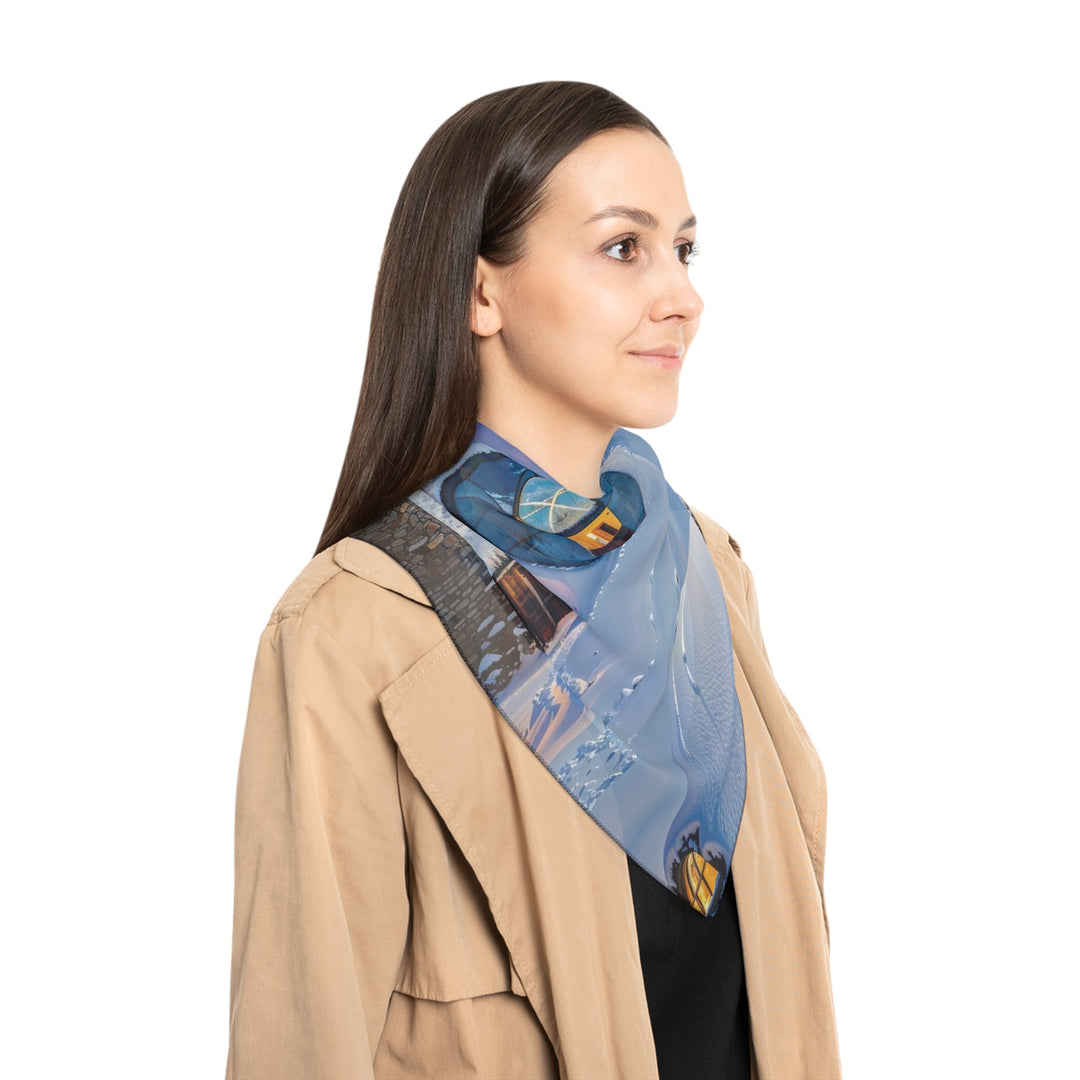 Auroral Arctic Abodes - Poly Scarf - Accessories - g(0D·IO) - Poly chiffon - 50" × 50" -