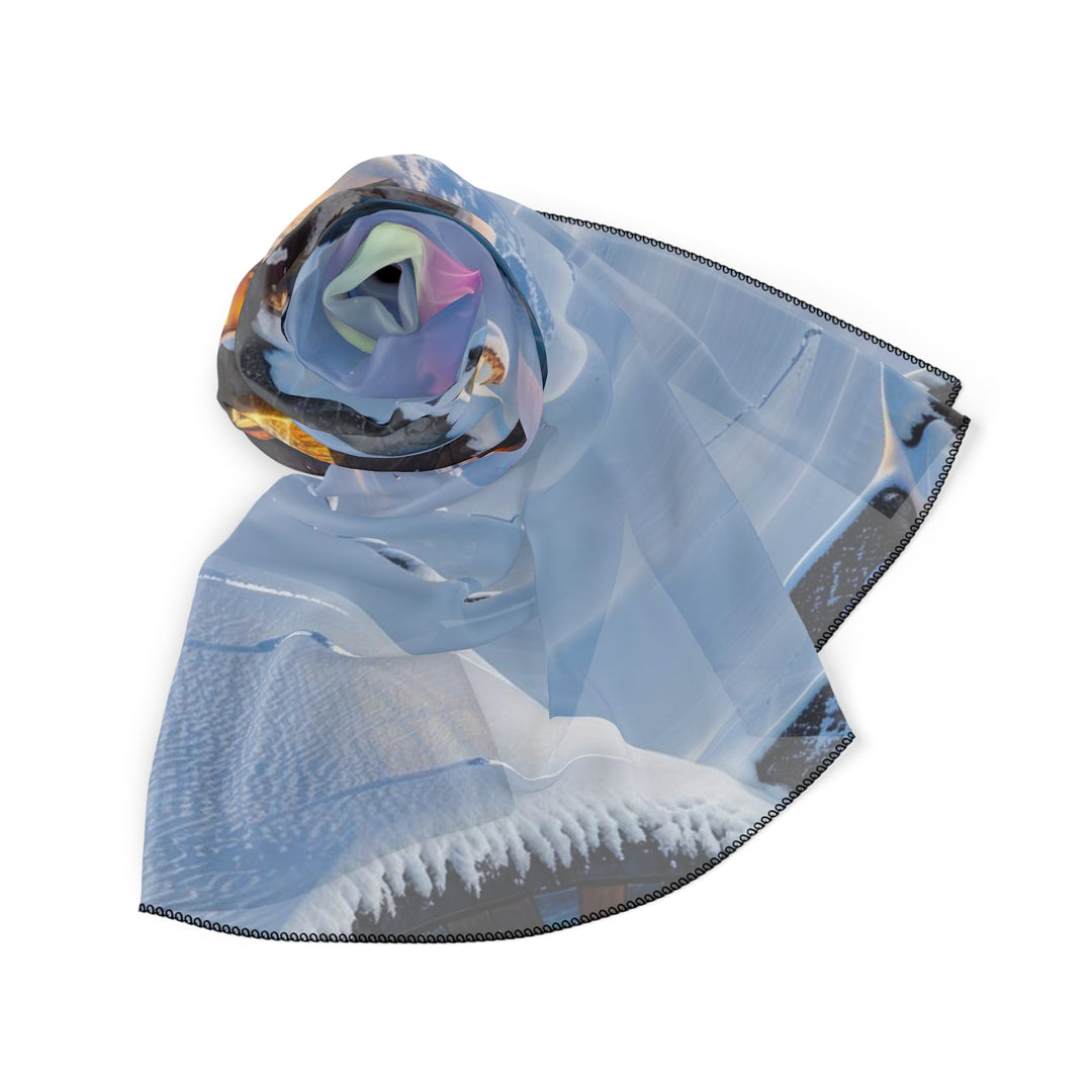 Auroral Arctic Abodes - Poly Scarf - Accessories - g(0D·IO) - Poly chiffon - 50" × 50" -