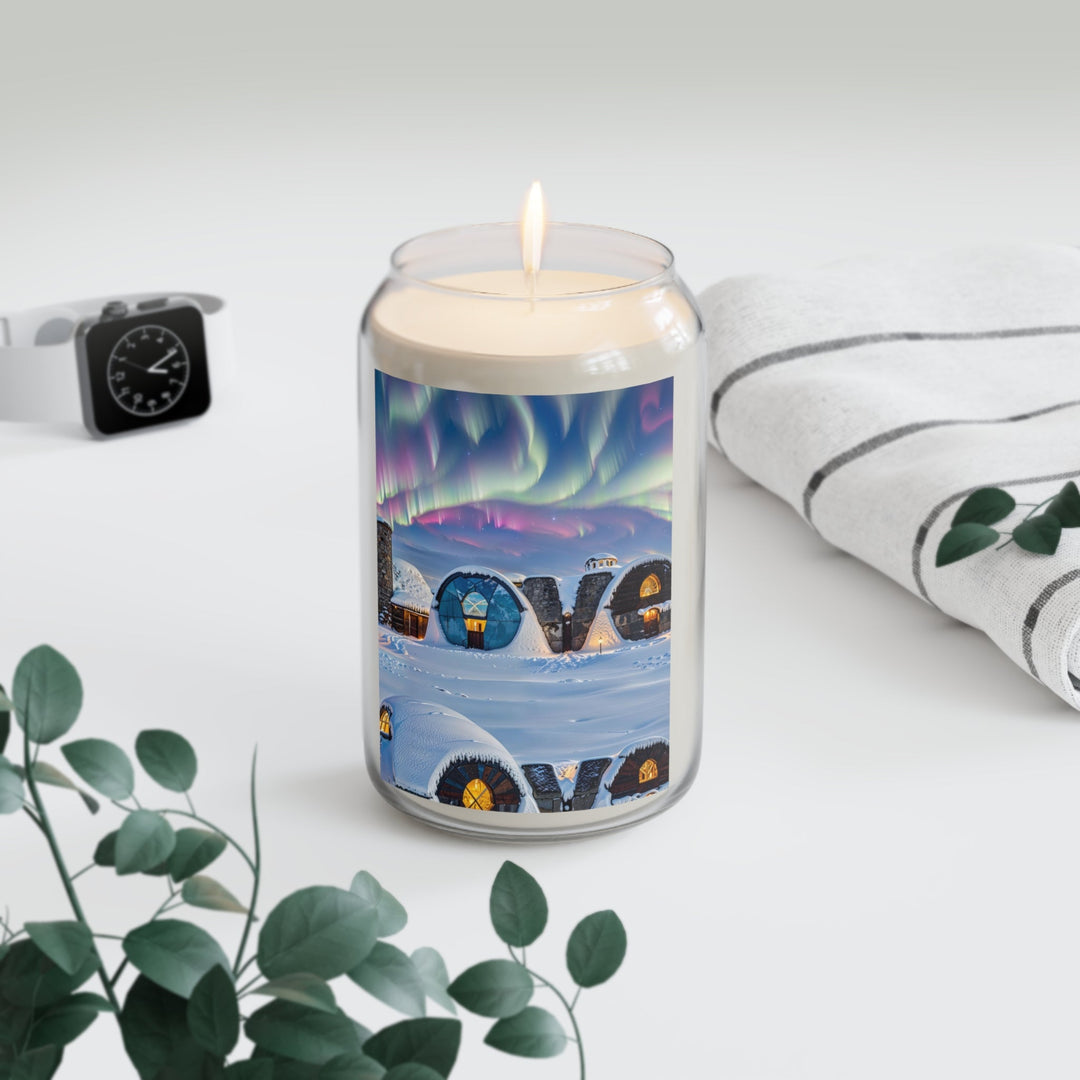 Auroral Arctic Abodes - Scented Candle - Home Decor - g(0D·IO) - Vanilla Bean - 13.75oz -