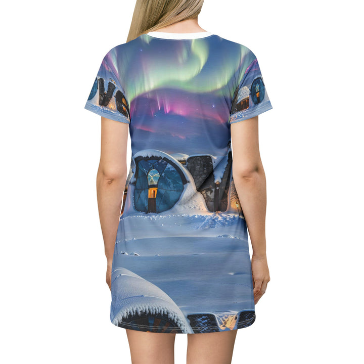 Auroral Arctic Abodes - T-Shirt Dress - All Over Prints - g(0D·IO) - XS - -