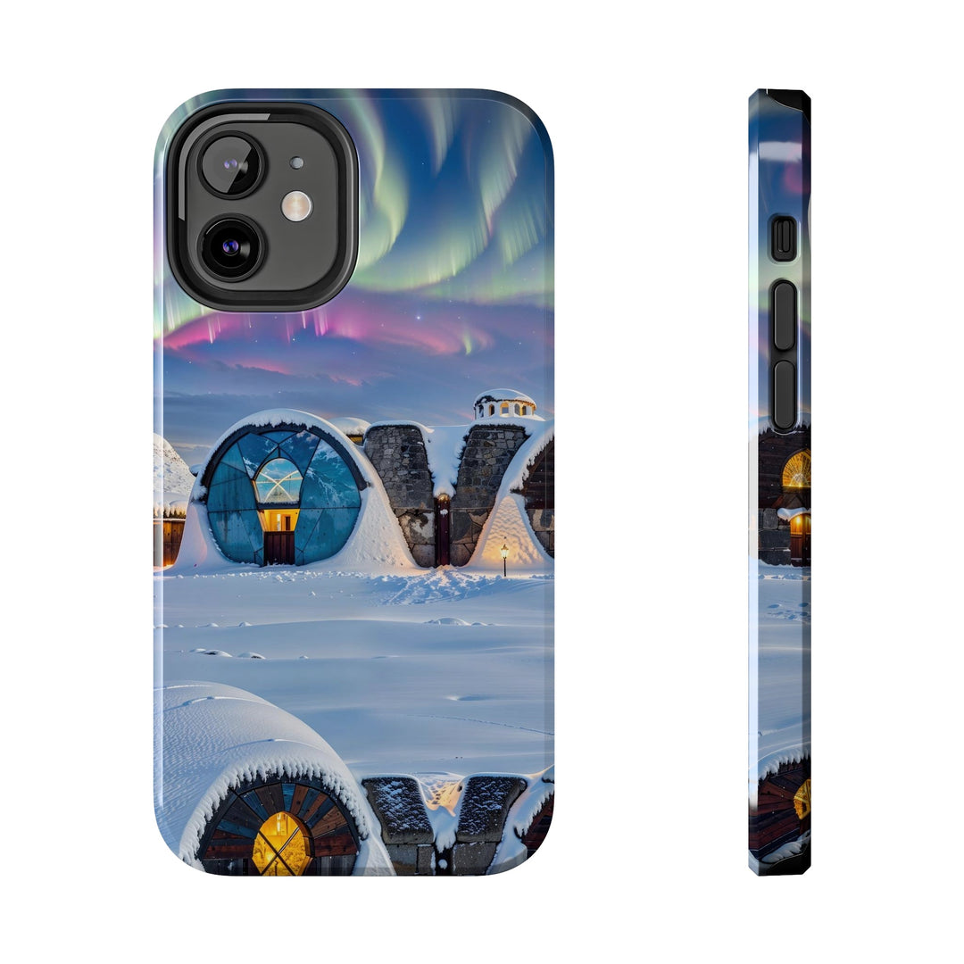 Auroral Arctic Abodes - Tough Phone Case - Phone Case - g(0D·IO) - iPhone 12 Mini - -