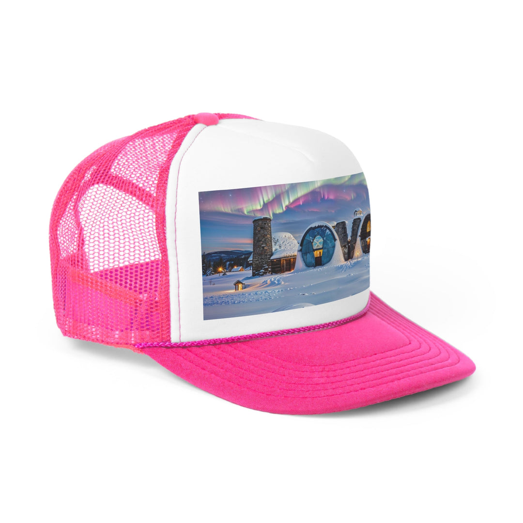 Auroral Arctic Abodes - Trucker Hat - Hats - g(0D·IO) - Pink - One size -