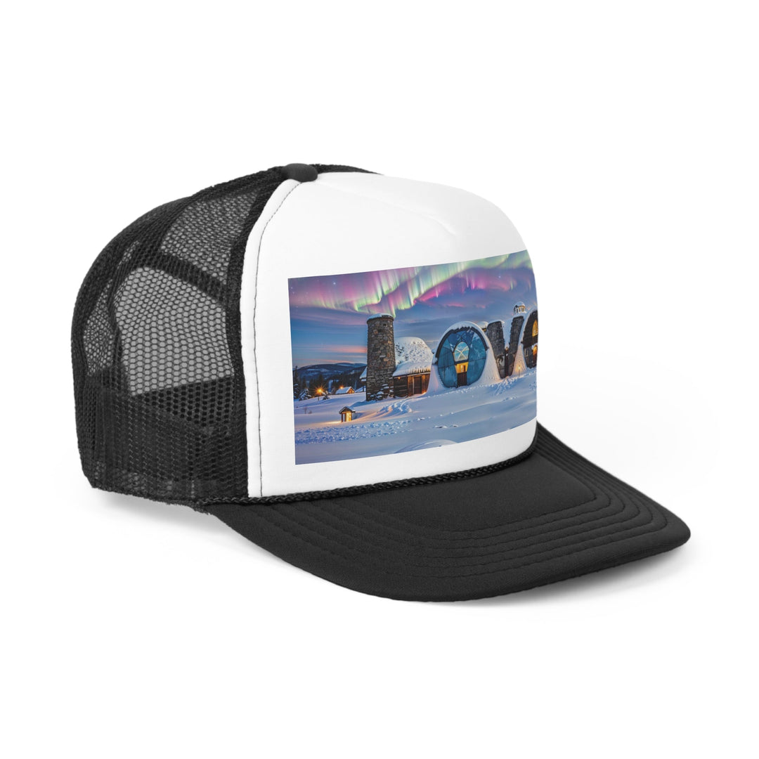 Auroral Arctic Abodes - Trucker Hat - Hats - g(0D·IO) - Pink - One size -