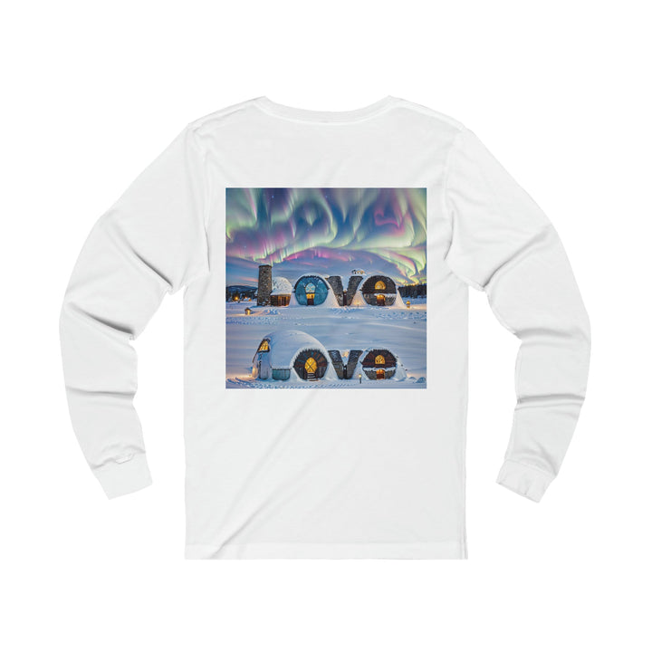 Auroral Arctic Abodes - Unisex Jersey Long Sleeve Tee - Long-sleeve - g(0D·IO) - S - Heather Forest -