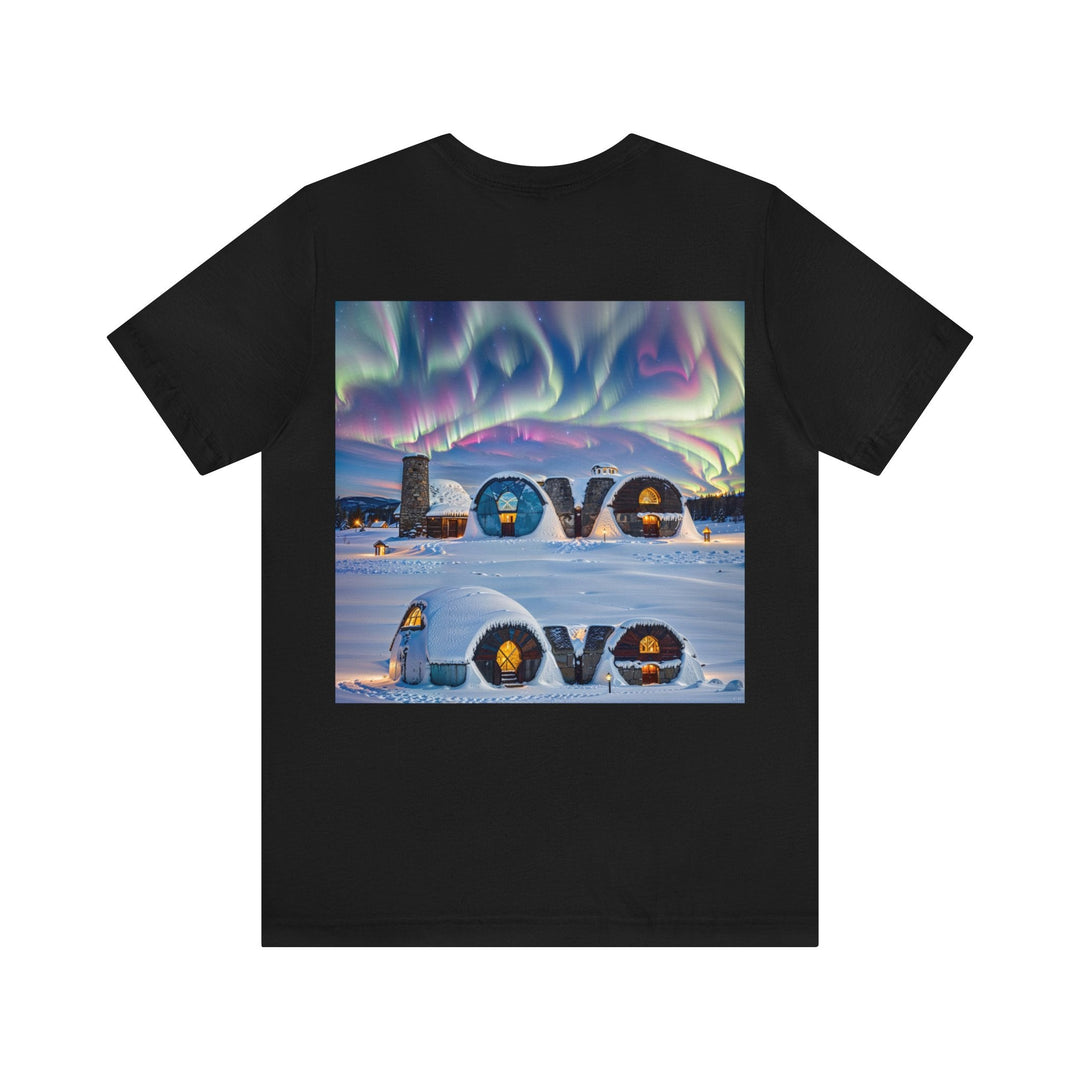 Auroral Arctic Abodes - Unisex Jersey Short Sleeve Tee - T-Shirt - g(0D·IO) - Black - S -
