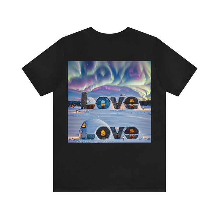 Auroral Arctic Abodes - Unisex Jersey Short Sleeve Tee - T-Shirt - g(0D·IO) - Black - S -