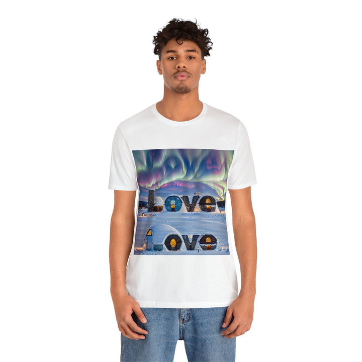 Auroral Arctic Abodes - Unisex Jersey Short Sleeve Tee - T-Shirt - g(0D·IO) - Black - S -